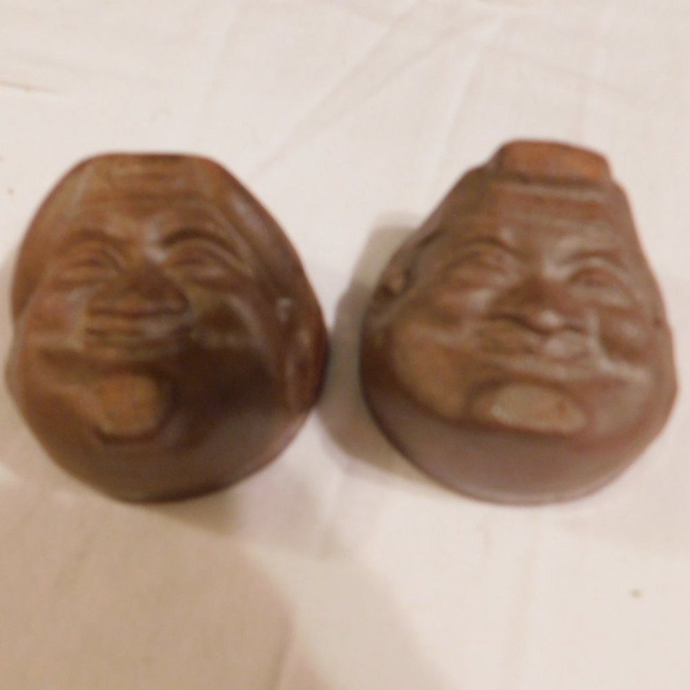 Shot Ceramic Cups Sumo Wrestler Faces Japanese